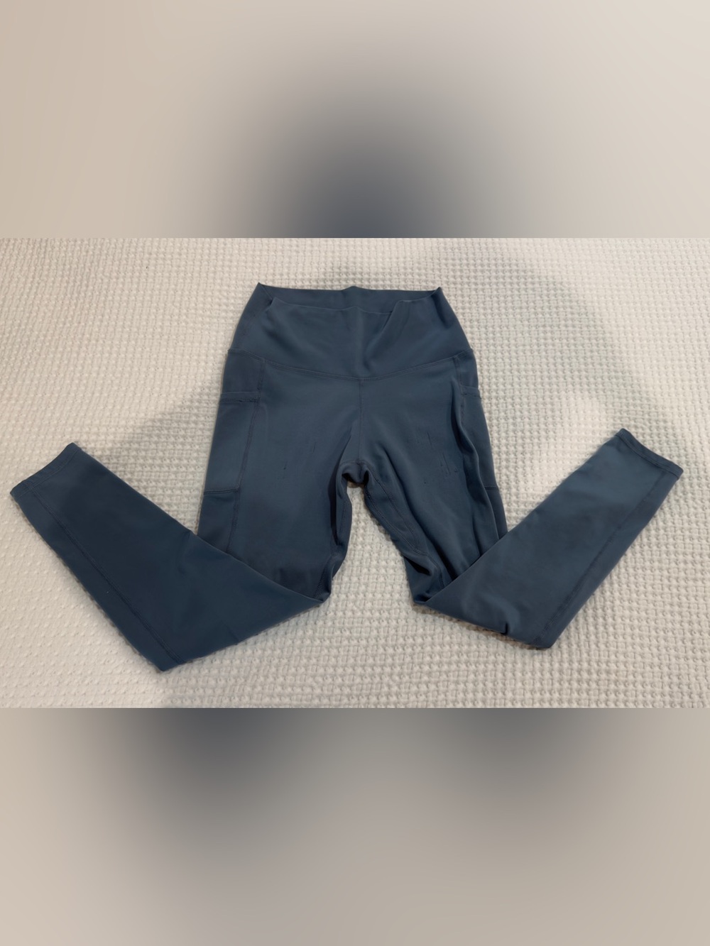High-Waist Active Leggings in Slate Blue